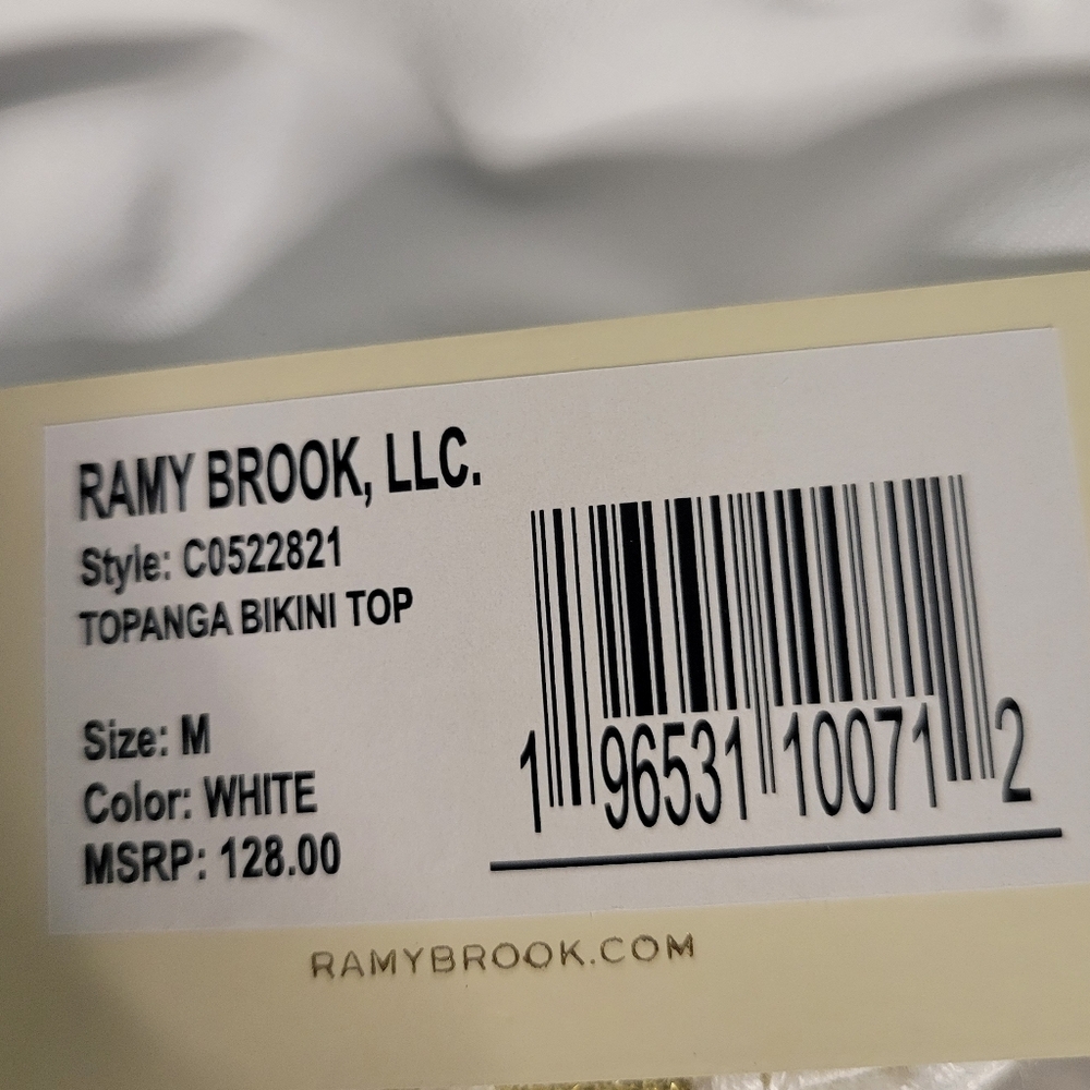 Ramy Brook White and Gold Bikini with Crochet Metallic Accents - Picture 11 of 13